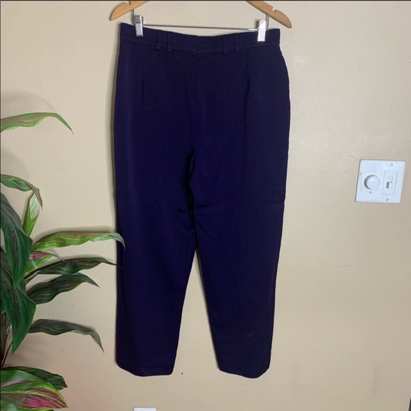 Escada Purple Pure Wool Pants - Picture 2 of 4
